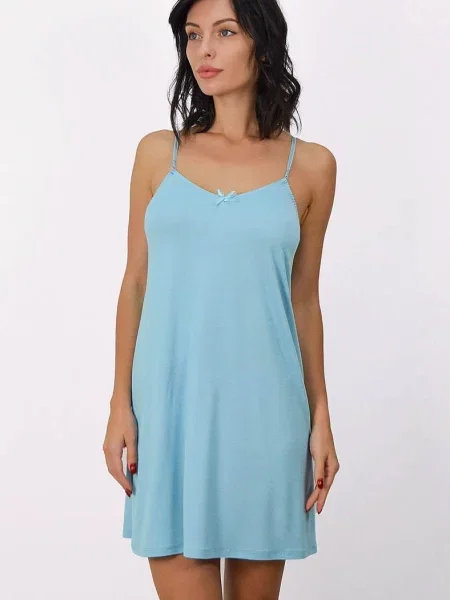 Короткая ночнушка блакитна