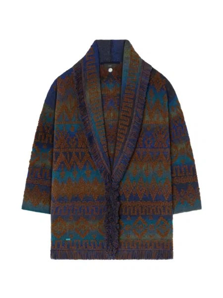 Cardigan Alanui cu franjuri albastru