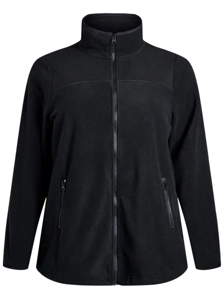 Active by Zizzi Jachetă fleece Aodi' negru