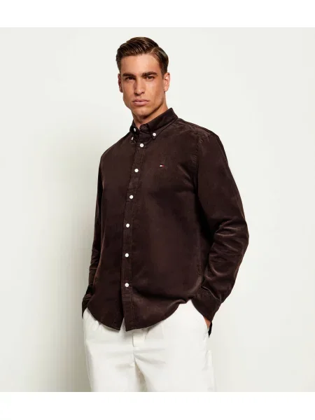 Tommy Hilfiger Cămașă | catifea reiată maro