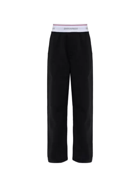 Pantaloni sport Dsquared2 cu autograf negru