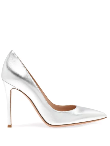 Pantofi cu toc Gianvito Rossi argintiu