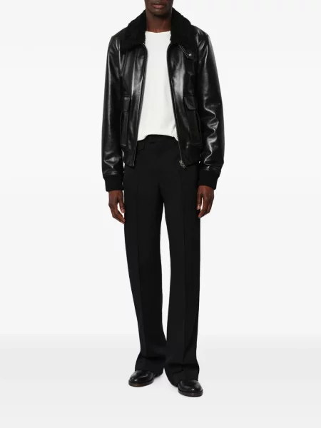 Gulerat geanta de piele Marant negru