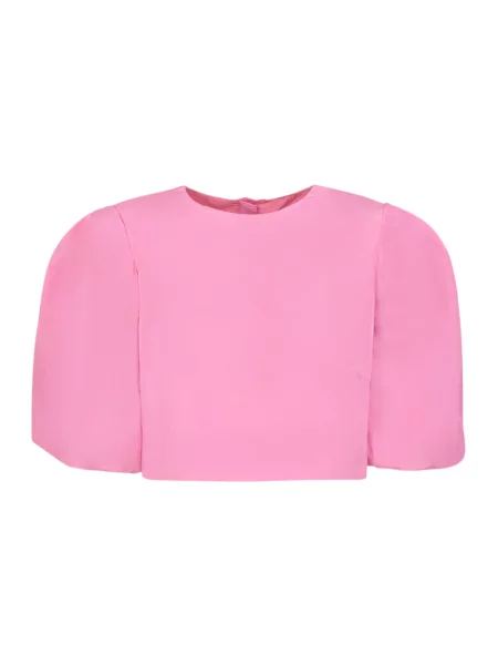 Lniana bluzka Msgm różowa