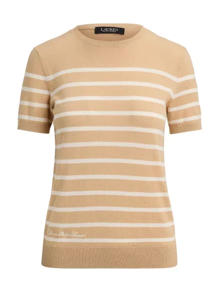 Lauren Ralph Lauren Pulover maro cappuccino alb
