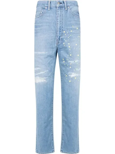 Blugi drepți A Bathing Ape® albastru