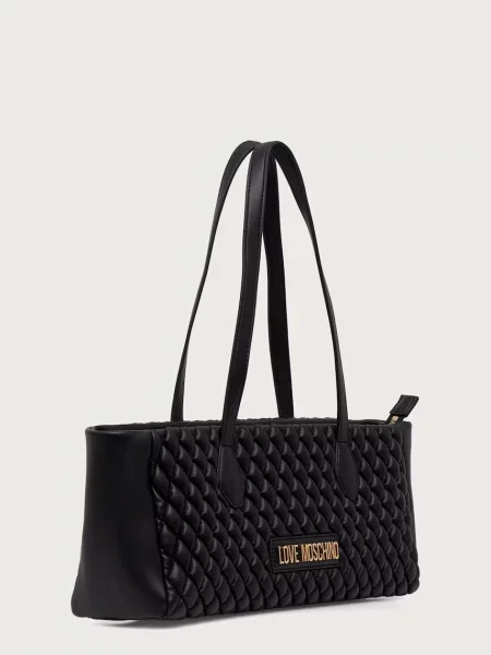 Love Moschino geantă baguette pentru femei cu imitație de piele negru