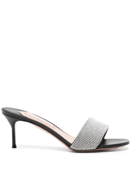 Sandale Aquazzura de cristal negru