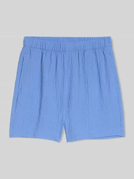 Szorty z tkaniny o kroju loose fit z mieszanka Tom Tailor Denim błękitne