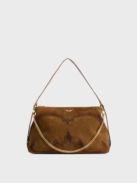 Замшева сумка Zadig&voltaire коричнева