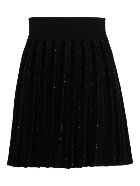 Fusta plisata Balmain plisată negru