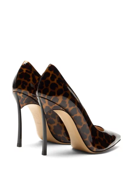 Pantofi cu toc Casadei cu imagine cu model leopard maro
