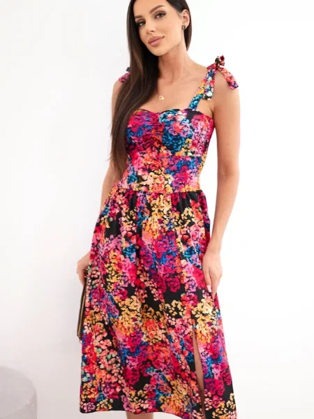Rochie midi Kesi Włoski cu bretele