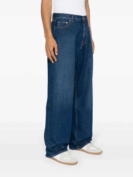 Blugi Off-white cu 5 buzunare alb