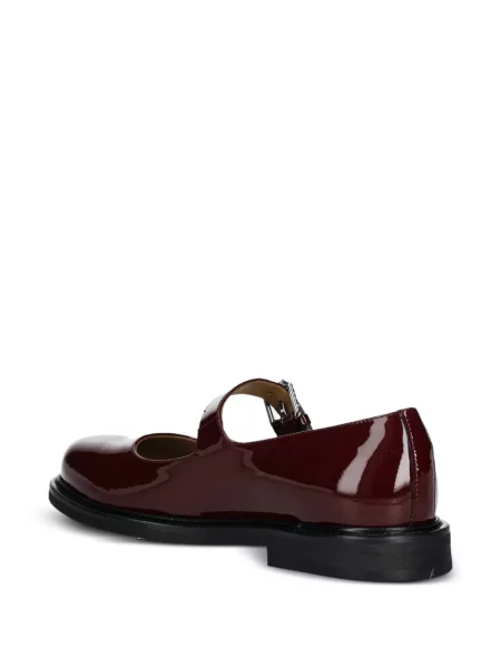 Balerini Kenzo din piele cu cataramă roșu