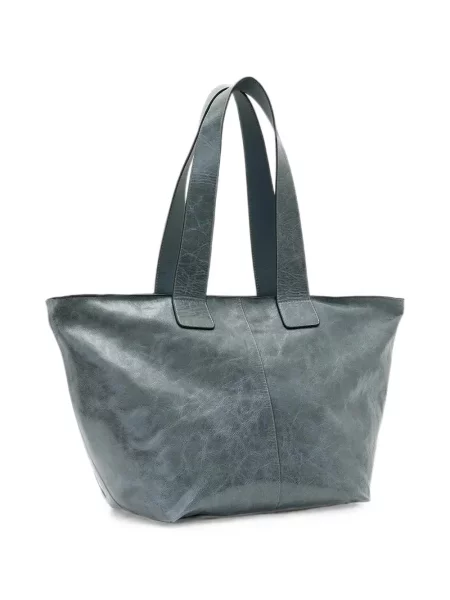 Кожена шопинг чанта Allsaints синьо