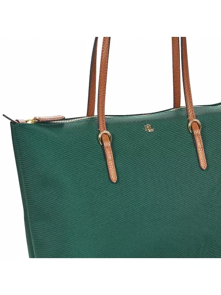 Shopper kabelka Lauren Ralph Lauren zelená