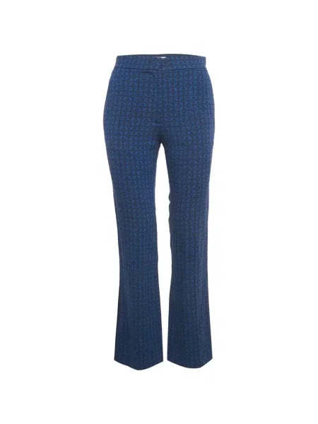 Pantaloni Sandro din jacard albastru