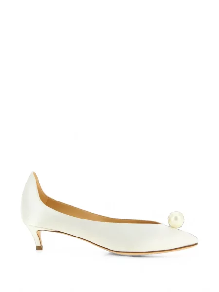 Pantofi cu toc Magda Butrym din satin alb