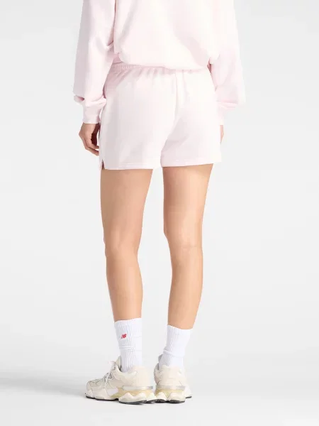 Махровые спортивные шорты New Balance розовые