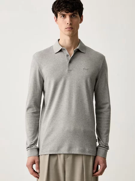 Tricou polo Boss gri