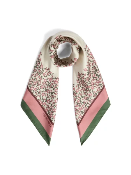 Fular Coccinelle cu model floral cu imagine