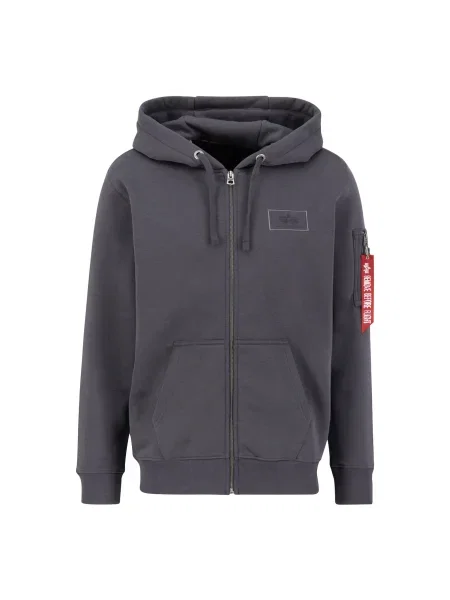 Mikina Alpha Industries Back Print vintage grey šedá