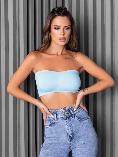 ISSA Plus Бюстгальтер Без підкладки блакитний