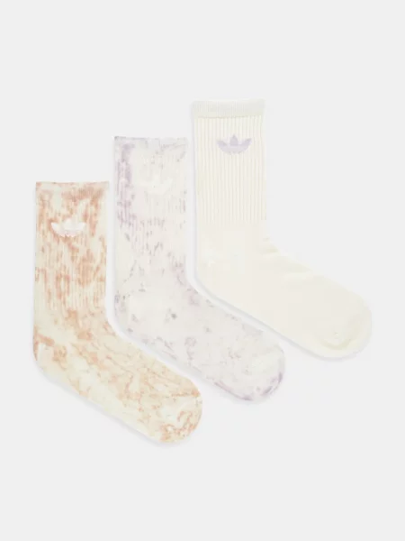 Чорапи adidas Originals Tie Dye Cr S 3 чифта бежово