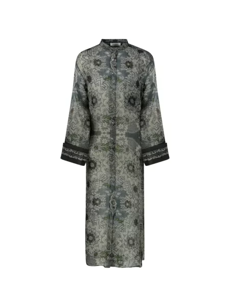 Top Into The East cu model floral cu imagine albastru