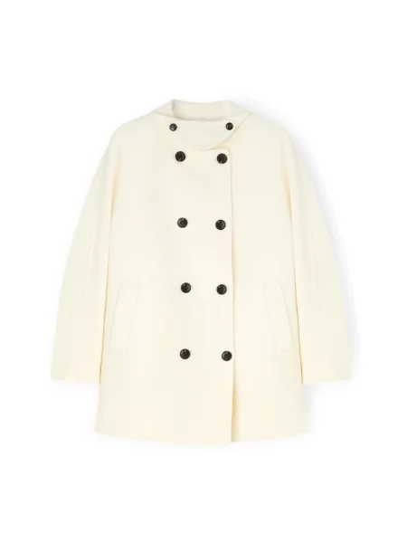 Płaszcz Motivi wełniany biały