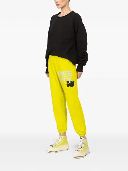 Pantaloni Freecity galben