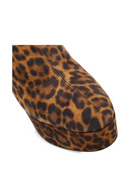 Cizme scurte Gianvito Rossi cu imagine cu model leopard maro