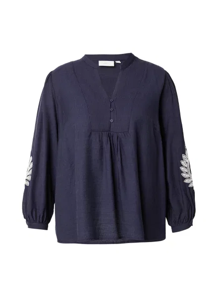 ONLY Carmakoma Bluză CARKANA albastru închis alb