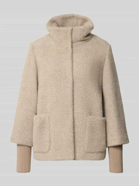 Kurtka regular fit z Teddyfleece / sztucznego futra ze stójką S.oliver Black Label czarna