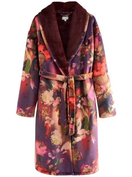 B by Ted Baker Halat de baie lung / mov mură / roșu bej