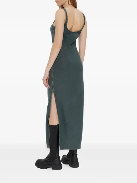 Rochie midi Samsøe Samsøe până la genunchi de costum albastru