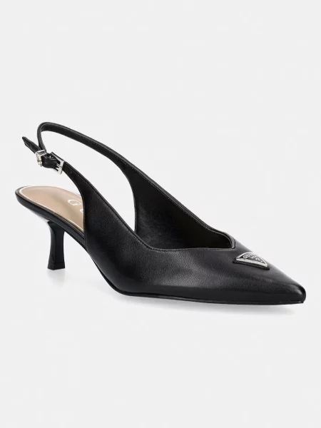 Guess pantofi cu stiletto din piele negru