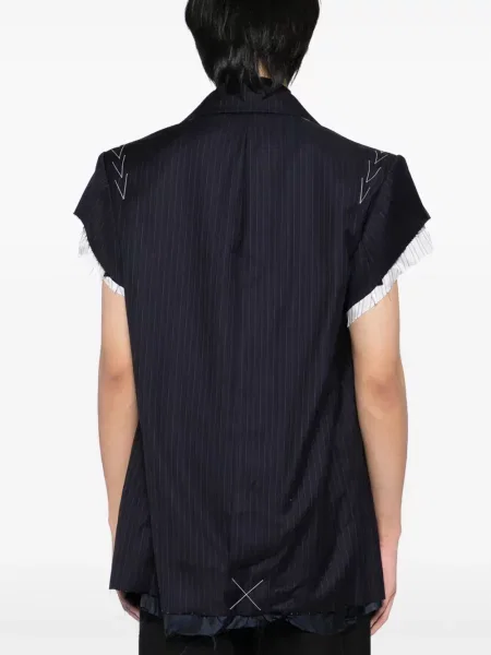 Prsluk Sonia Carrasco s izlizanim efektom plava