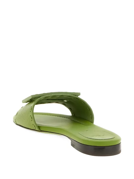 Sandale Fendi fără toc verde