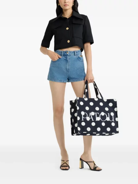 Pantaloni scurți din denim Patou albastru