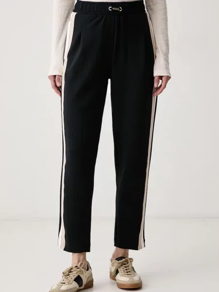 BOSS спортен панталон дамски с модал Mirage_Pants Tapered черно