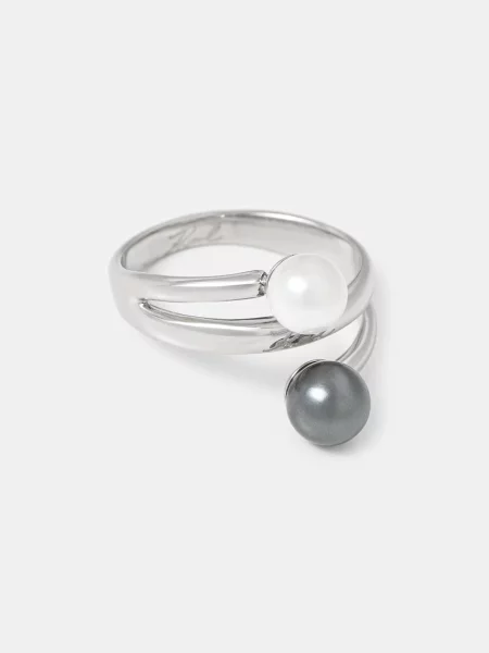 Karl Lagerfeld inel argintiu