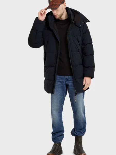 Парка G-star Raw з капюшоном синя