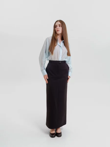 Спідниця максі Emmelie Delage DOUBLE MAXI темно-коричневий коричнева