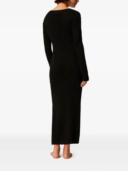 Rochie Twinset tricotate cu decolteu în V de costum negru