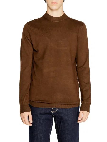 Pulover Antony Morato cu guler înalt albastru