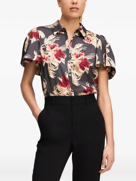 Cămașă Cinq A Sept cu model floral cu imagine negru