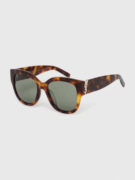 Okulary przeciwsłoneczne Saint Laurent brązowe