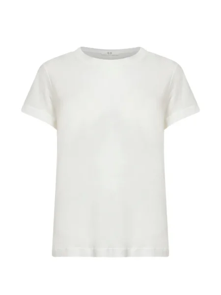 Briaunotas marškinėliai Co balta